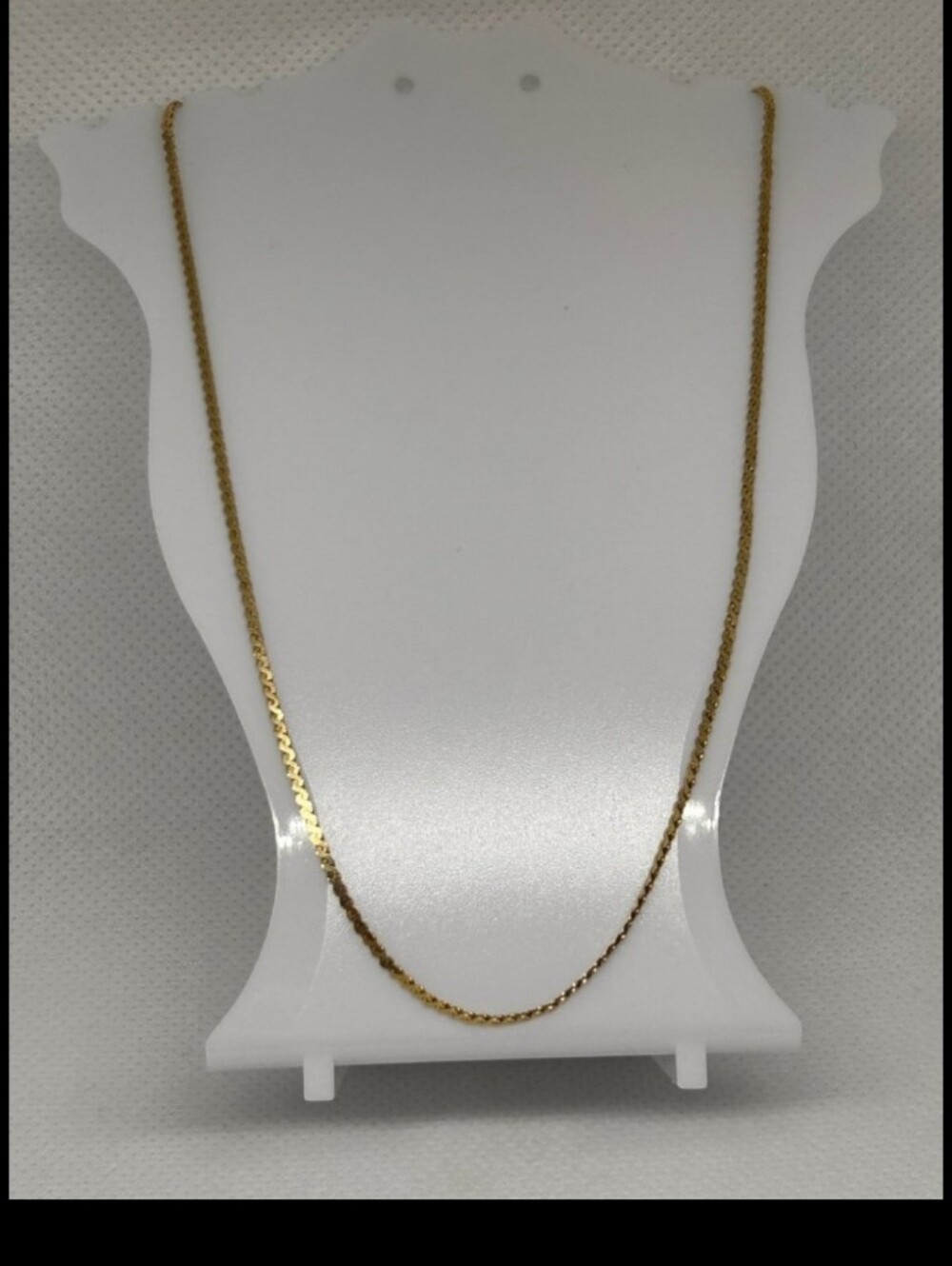14K Gold Serpentine Necklace